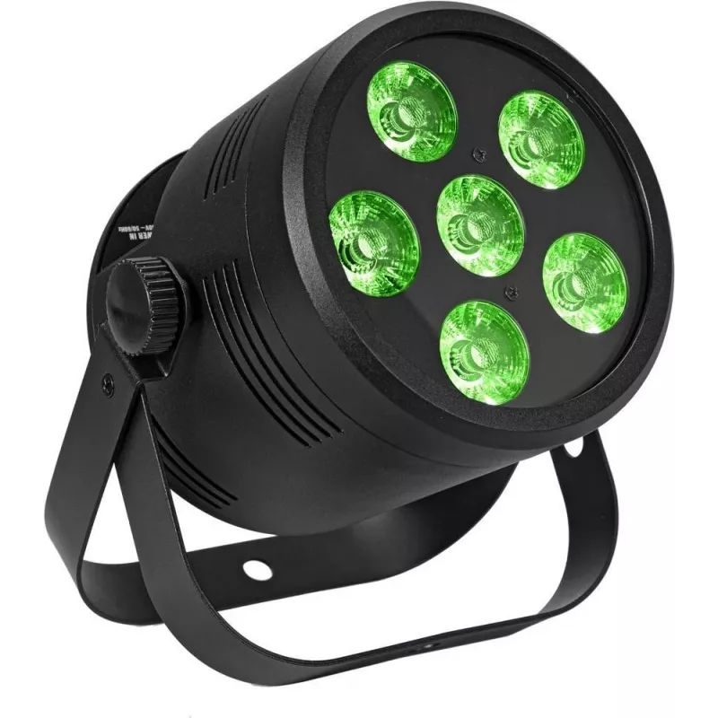 Stage LED Par Light EUROLITE Silent Par 6 QCL Floor RGBW 6x4W, kompaktne põrandale paigaldatav par-valgusti