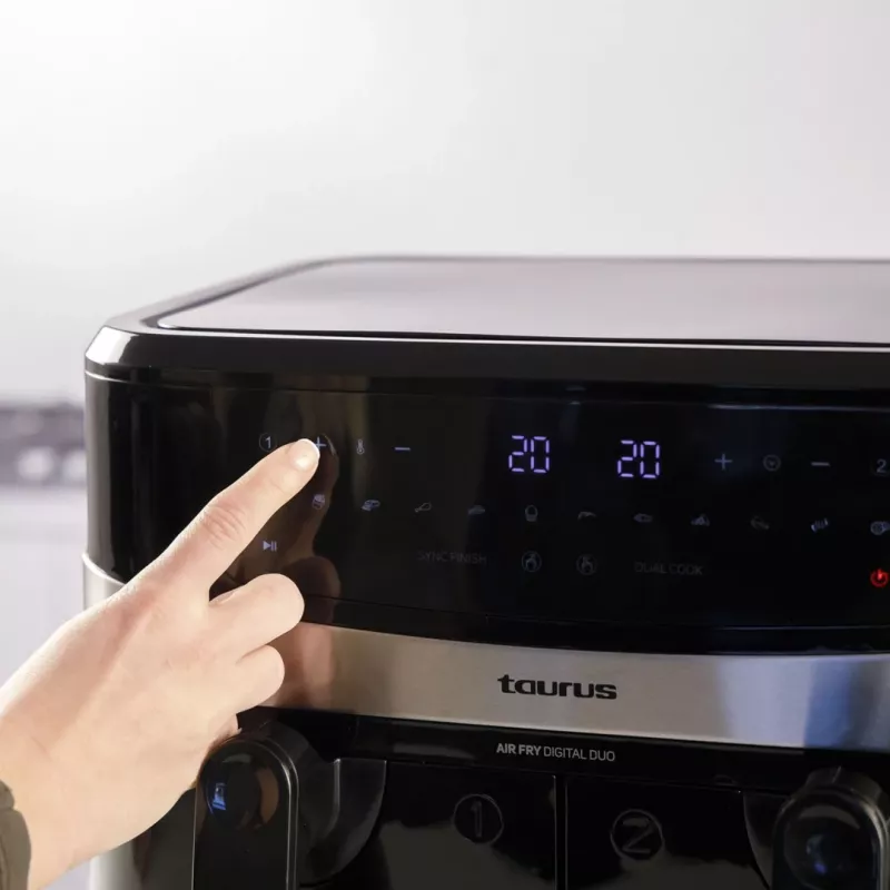 Taurus Air Fry Digital Duo Double 9 L 2200 W kuumaõhufritüür Must