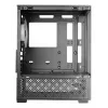 Mini Tower PC korpus TACENS Mars Gaming MC-SE2 — Mini-ITX / Micro-ATX, must, külgaken, alumine toiteplokk, toetab 2x2,5 tolli + 1x3,5 tolli