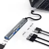 Qoltec 53790 Hub-adapter USB-C 3.1 5in1 | USB-C PD | USB-C | 2x USB 2.0 | USB 3.0