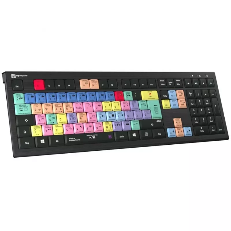 Logickeyboard Adobe Premiere Pro CC ASTRA 2 taustvalgustusega klaviatuur saksa keel (LKB-PPROCC-A2PC-DE)