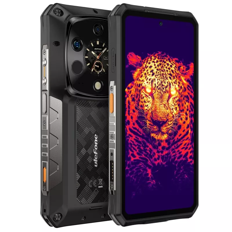 Vastupidav nutitelefon UleFone Armor 28 Ultra Thermal 5G — 16 GB muutmälu, 1 TB salvestusruumi, must
