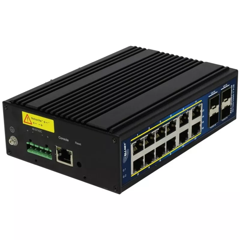 Hallatav lüliti ALLNET ALL-SGI8016PM L2+/L3 12x Gigabit Ethernet PoE