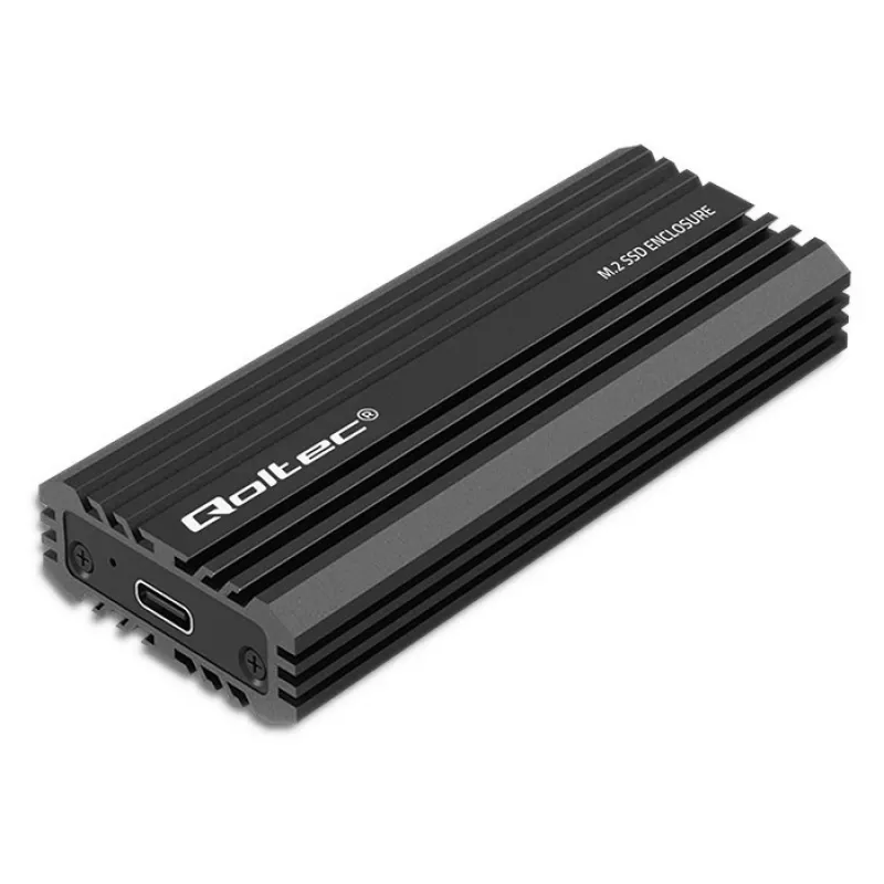 Väline SSD-korpus QOLTEC NV2270 M.2 SATA/NVMe draividele, USB-C, kuni 2 TB
