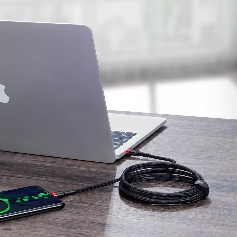 Baseus Cafule PD2.0 100W kiirlaadimis-USB-C-kaabel (20V 5A) 2 m punane+must