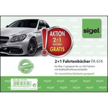 Märkmik Sigel Logbook T1179 A6 horisontaalpaigutus, 40 lehte, pakis 3 tk
