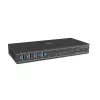 Lindy 2-pordiline kahe peaga HDMI 4K60, USB 3.0 KVM-lüliti, 4096 x 2160 pikslit, 4K Ultra HD, must