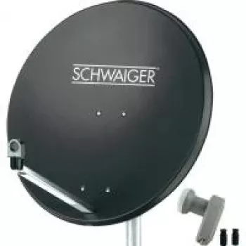 Satelliidiantenn SCHWAIGER SPI9961SET2 80 cm Twin-LNB-ga 2 osalejale