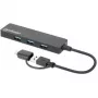 Manhattan USB-C & USB-A Combo Dock/Hub, pordid (4): USB-A (x4), 5 Gbps (USB 3.2 Gen1 ehk USB 3.0), USB-toitega (välist toiteallikat pole vaja)