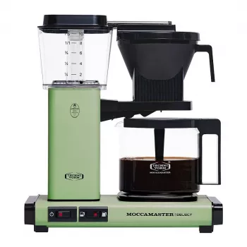 Tilkkohvimasin MOCCAMASTER KBG Select — 1,25 l veepaak, 10 tassi mahutavus, roostevaba teras, pastellroheline