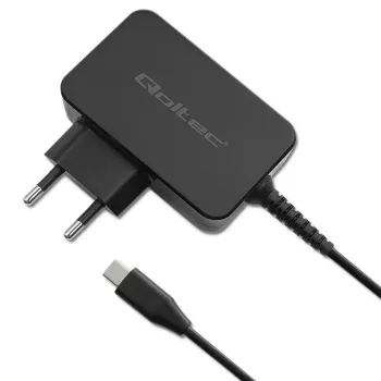 Qoltec 52386 GaN POWER PRO laadija | 1xUSB-C | 65W | 5-20V | 3-3.25A | Must