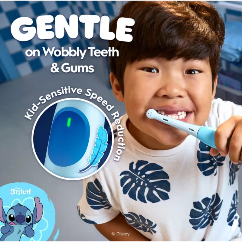 Oral-B iO Kids Disney Stitch elektrihambahari reisikotiga, 6+ aastat | Laetav | Lastele | Harjapeade arv: 1 | Hambapesurežiimide arv: 3