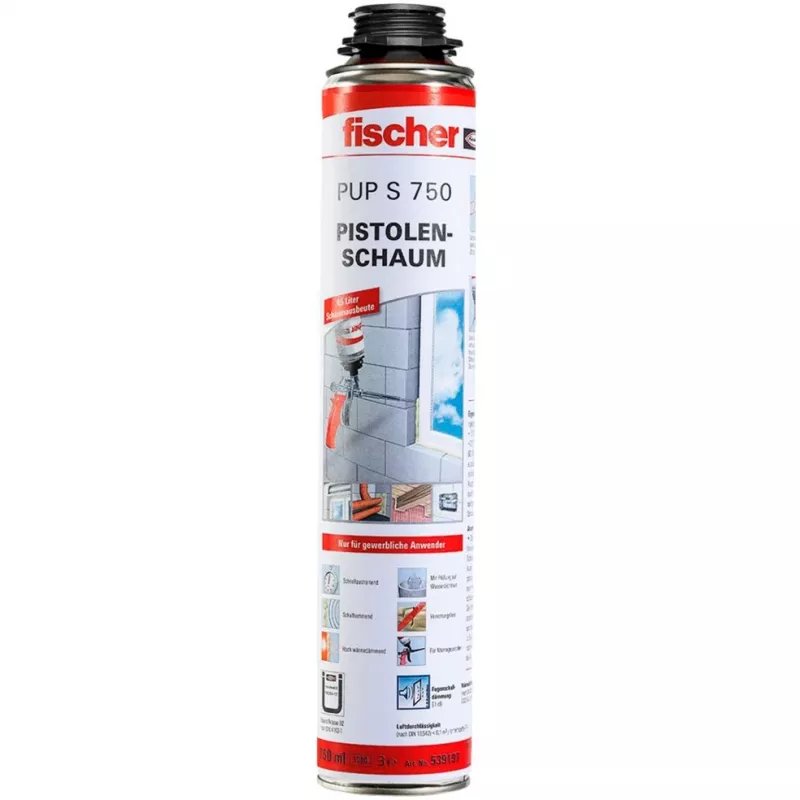 FISCHER metallist vahtpüstol PUPM 4 Must koos 4x PUP S 750 B2 püstolvahuga — metallist ehituspüstoli komplekt