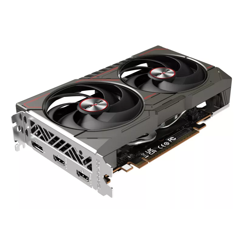 Graafikakaart Sapphire Radeon RX 9060 XT — 8 GB GDDR6, 128-bit, PCIe x16 5.0, kahe ventilaatoriga jahutus