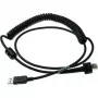 Datalogic - USB-kaabel - USB - IP67 - 2,4 m - spiraalne - PowerScan PD9630-DC, PD9630-HP, PD9630-SR, PM9600 jaoks