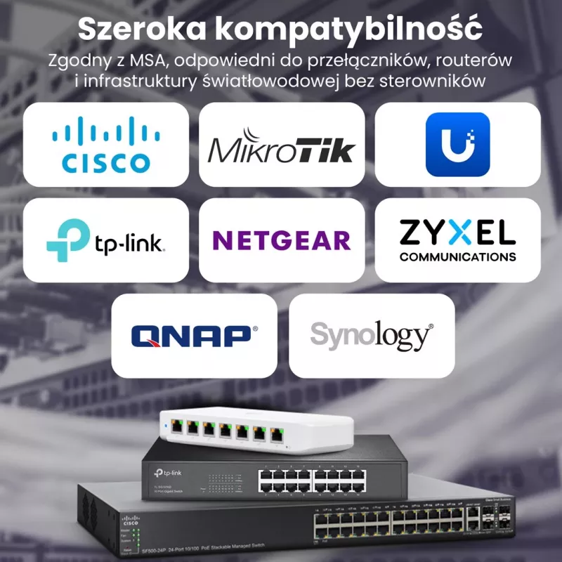 Extralink SFP28 25G 2-Pack | SFP28 moodul | 25Gbps, LC/UPC dupleks, 1310nm, 10km, ühemoodiline, DOM võrgusaatja-vastuvõtja moodul