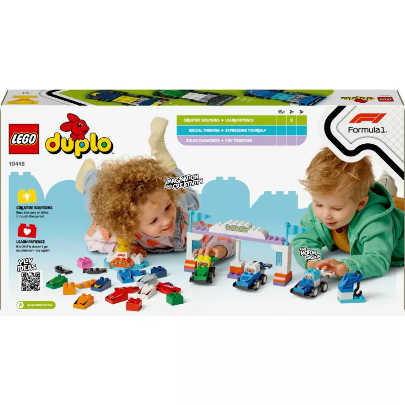 LEGO DUPLO 10445 F1 meeskonna võidusõiduautod ja juhid