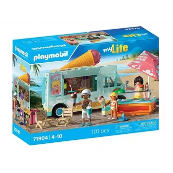 PLAYMOBIL Playset Jäätiseauto ja surfipood 71904 figuuridega