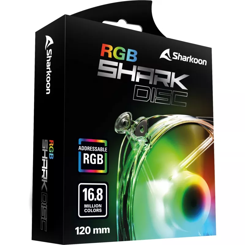 SHARKOON SHARK Disc ARGB 120mm korpusetuuleti - valge