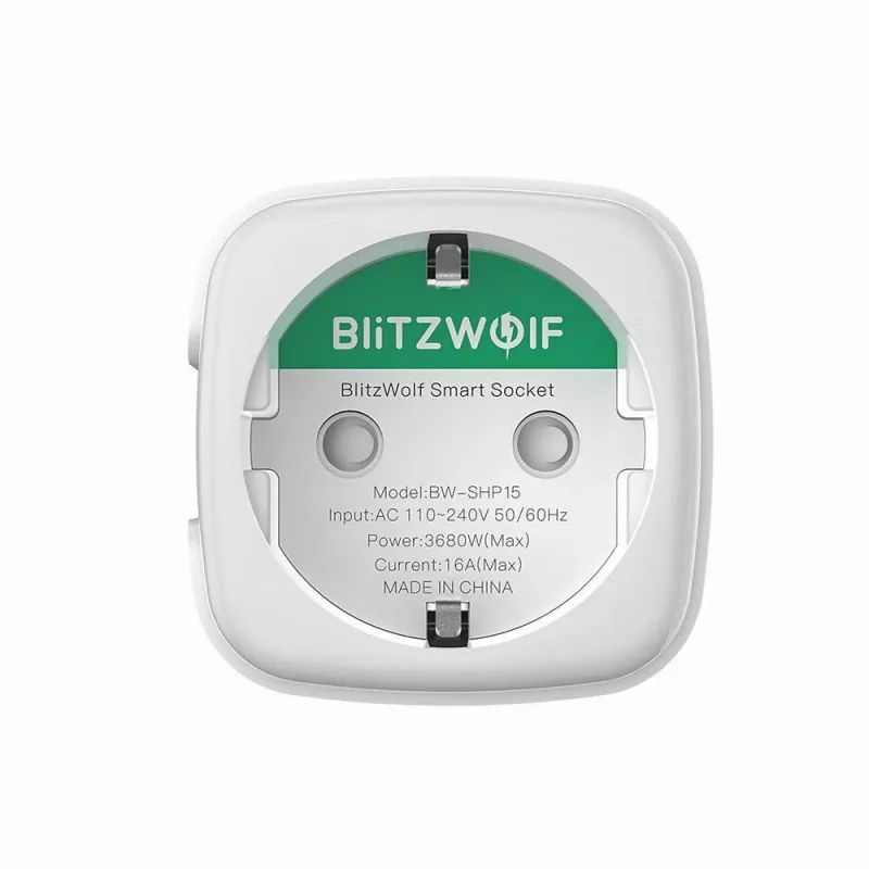 Nutipistik BlitzWolf BW-SHP15 ZigBee 3680W — seinapealne Wi‑Fi/ ZigBee ühilduv toiteväljund