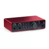 Audio liides Focusrite Scarlett 2i2 4. põlvkond — 2-sisend/2-väljund USB-C, 24-bit/192 kHz, 69 dB eelvõimendid, lauaarvuti, must/punane