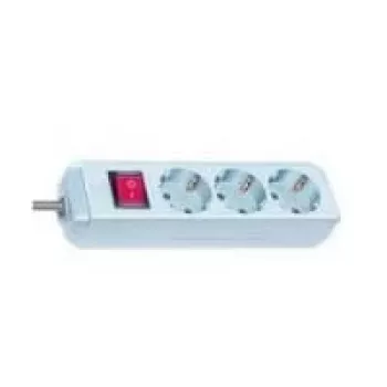 Brennenstuhl Eco-Line lülitiga kolmekordne valge 1,5 m pikendusjuhe 1152320015, valge, H05VV-F 3G1,5 toitekaabel 1,5 m