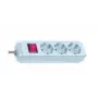 Brennenstuhl Eco-Line lülitiga kolmekordne valge 1,5 m pikendusjuhe 1152320015, valge, H05VV-F 3G1,5 toitekaabel 1,5 m