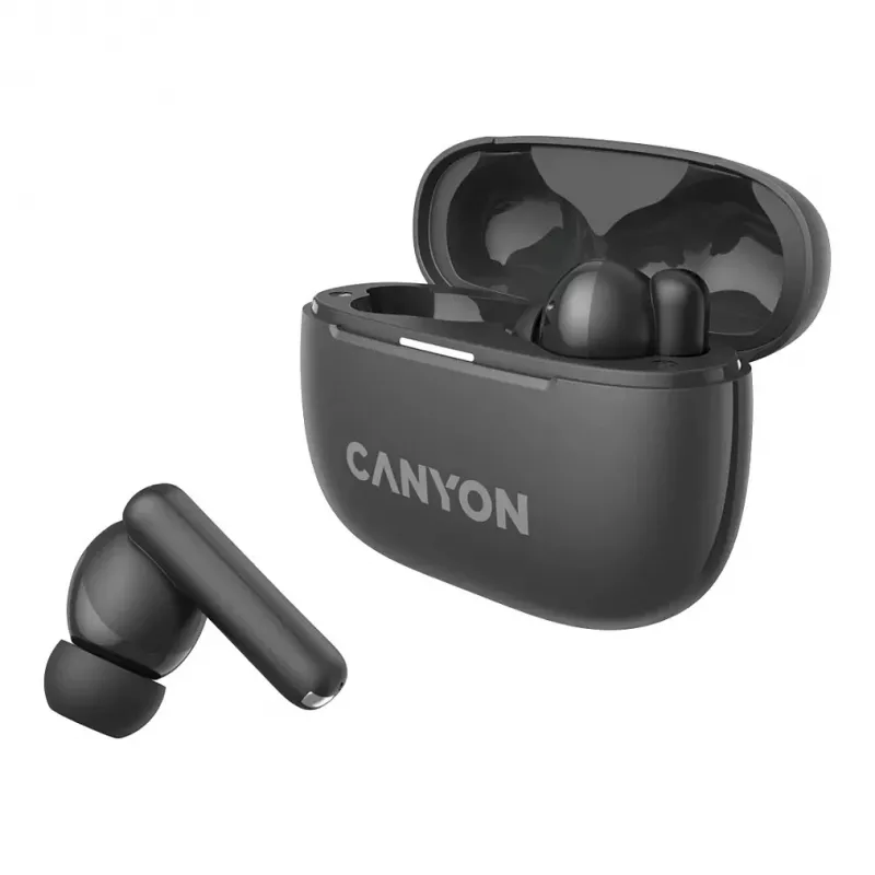 Canyon CNS-TWS10BK Kõrvaklapid ja peakomplekt True Wireless Stereo (TWS) kõrvasisesed kõned/muusika/sport/igapäevane kasutamine USB Type-C Bluetooth must (CNS-TWS10BK)