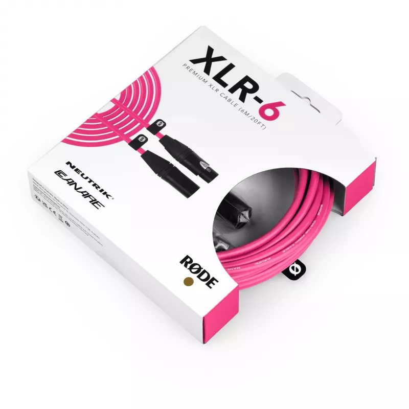RØDE XLR-6 helikaabel 6 m roosa