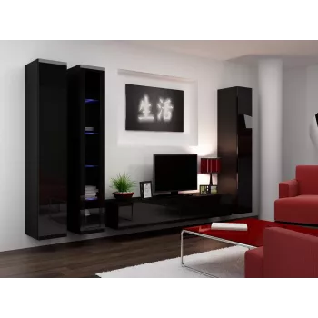 Cama TV-alus VIGO '180' 30/180/40 must/must läikiv