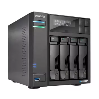 Asustor LOCKERSTOR 4 Gen2 (AS6704T) NAS lauaarvuti Intel® Celeron® N N5105 4 GB DDR4 0 TB ADM must