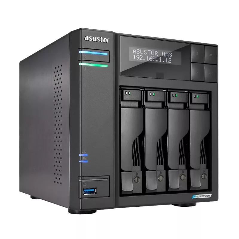 Asustor LOCKERSTOR 4 Gen2 (AS6704T) NAS lauaarvuti Intel® Celeron® N N5105 4 GB DDR4 0 TB ADM must