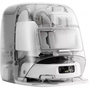 Robot vacuum and wet mop DJI ROMO P (Water Tank Version) — hall/Valge, 0.26 L dust, 4 L clean / 3.2 L dirty water, 5000 mAh aku