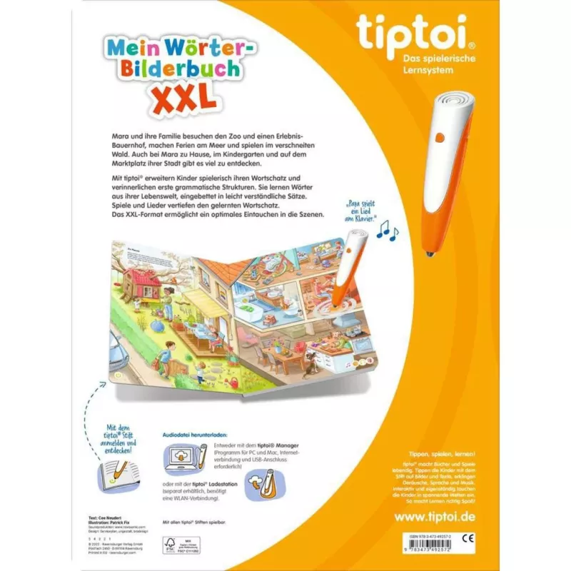 tiptoi Mein Word Picture Book XXL, Õpperaamat