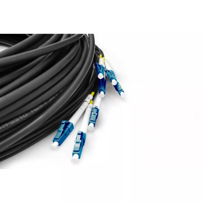 DIGITUS Vorkonfektionierte kiuoptiline universaalne jaotuskaabel, Singlemode OS2, 8 kiudu, LC/UPC - LC/UPC
