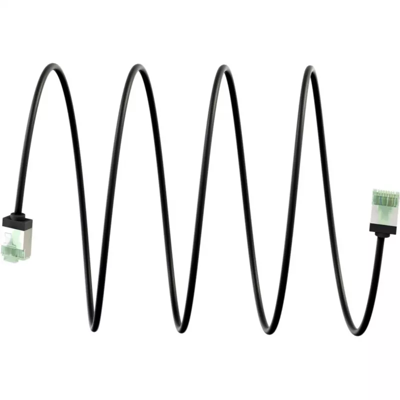 Goobay Ultra-Flexible CAT 8.1 patch-kaabel õhuke U/FTP Must - extra-short plug 99.9% (74353)