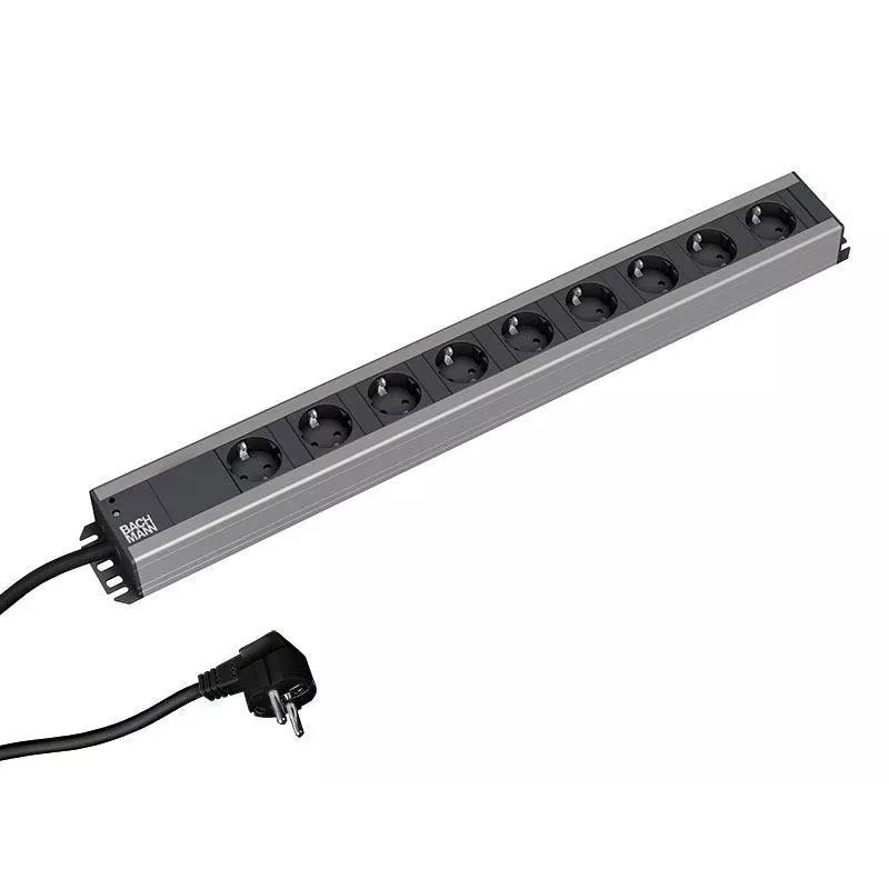 Bachmann 300.001 voolu pikendusjuhe 2 m 9 vahelduvvoolupesa(t) Siseruumides Must, Hall