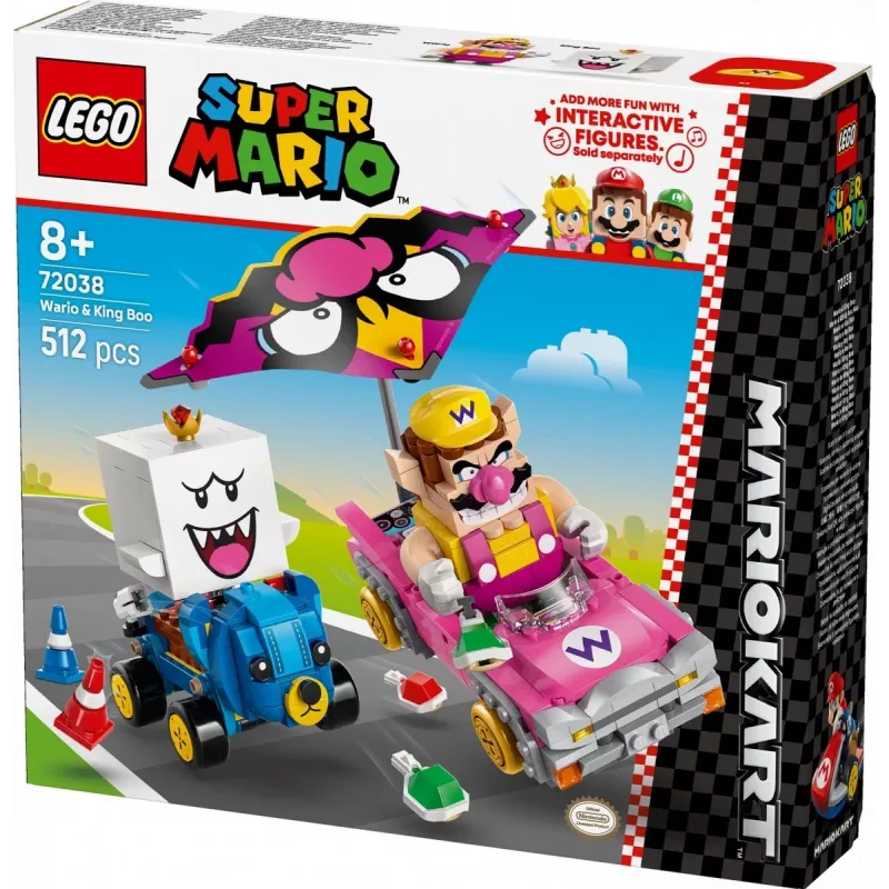 LEGO ehitusmänguasjade komplekt 72038 Super Mario Mario Kart Wario King Buu Huu – tegelaskujud ja rajaosad