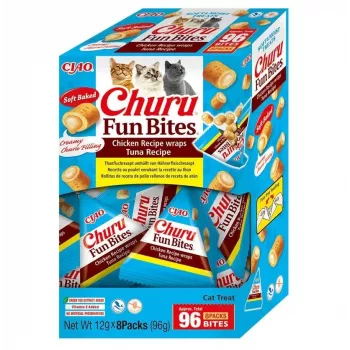 INABA Churu Fun Bites kana ja tuunikala – kassi maiused – 8x12g