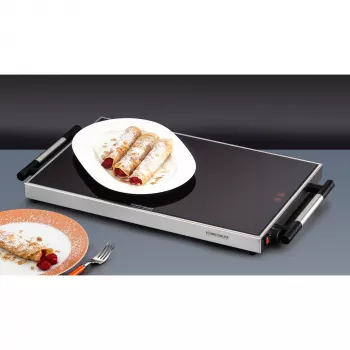 Soojendusplaat Rommelsbacher WPR 305/E — 300 W, 230 V, roostevaba teras, klaaskorpus, 640×345×50 mm