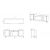 JUTA EF kummut + electric kamin 202x39.5x85 must + linol calabria
