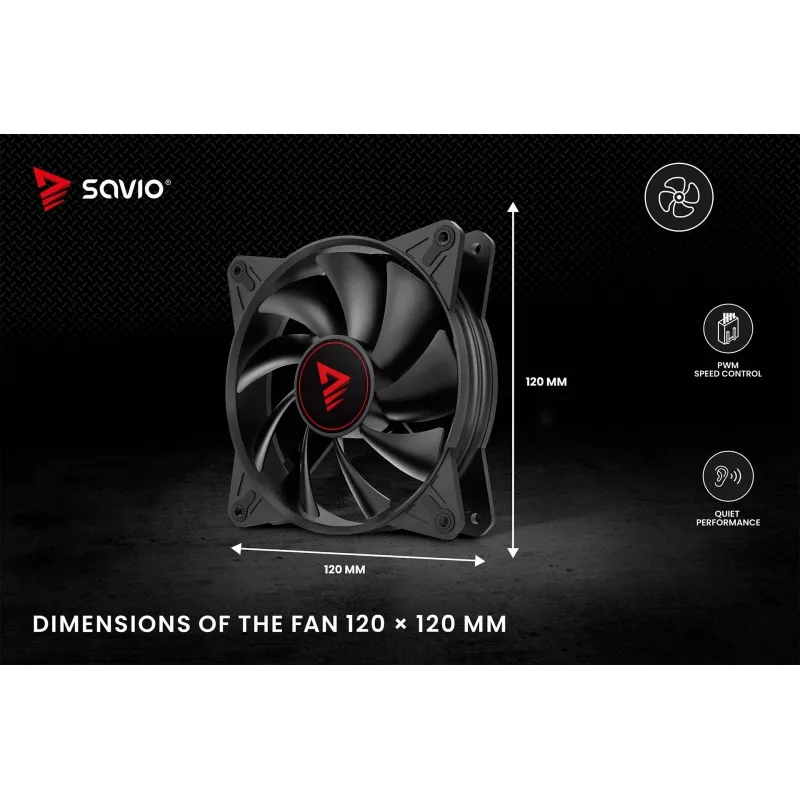 SAVIO SAVGBLADE 120mm PWM korpusventilaator