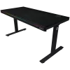 Kahemootoriga istuv/seisev reguleeritava kõrgusega mängulaud traadita laadija, RGB-valgustuse, juhtpaneeli ja USB-portidega, PB melamiinpinnaga lauaplaat, must.