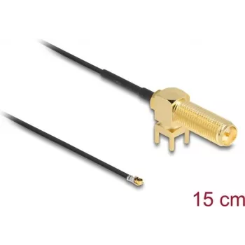 Koaksiaalkaabel DeLOCK 12032 0,15 m RP-SMA I-PEX MHF4 must