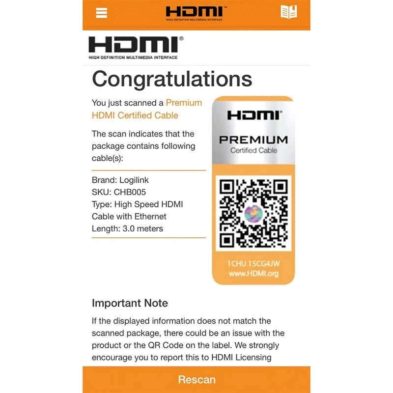 HDMI-kaabel LogiLink CHB005 3 m