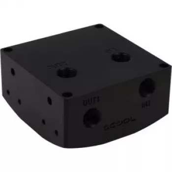 Alphacool Eisdecke D5 kinnitus – Must atsetaal G1/4 – (VPP755/VPP655/TPP644/MCP655) V.3 (13188)