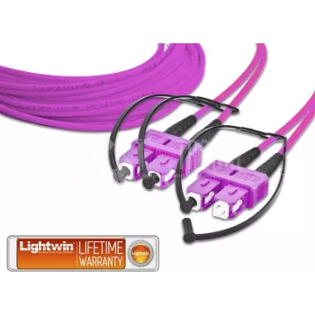 Lightwin kvaliteetne dupleks LWL paigalduskaabel, MM OM4, SC - SC LWL paigalduskaabel (LDP-50 SC-SC 5.0 OM4)