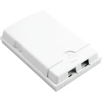 FTTH ühenduskarp helos 373381, pealispinnapealne, 2 porti, valge