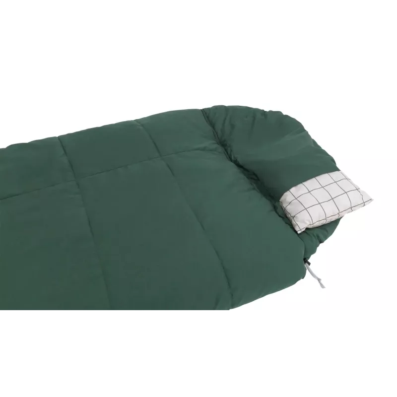 Magamiskott Outwell Camper Prime poolristkülikukujuline 900×2350 mm, max kasutaja pikkus 200 cm, puuvill/polüester, roheline