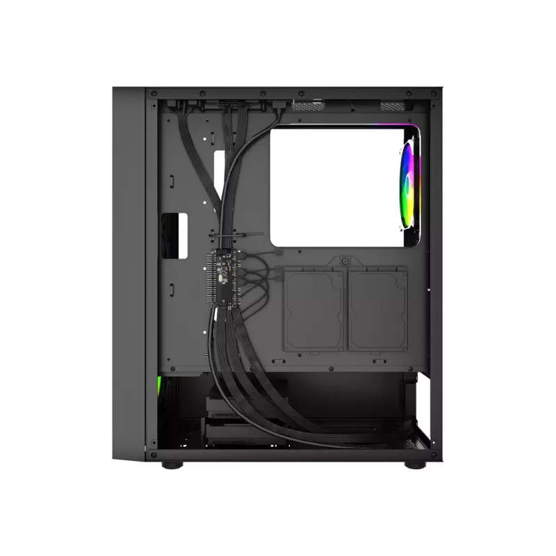 Arvutikorpus GEMBIRD Fornax 4300 Midi Tower ATX, karastatud klaas, 2×3,5-tollist pesa, 3×2,5-tollist pesa, ARGB-ventilaatorite tugi, USB 3.2 Gen1
